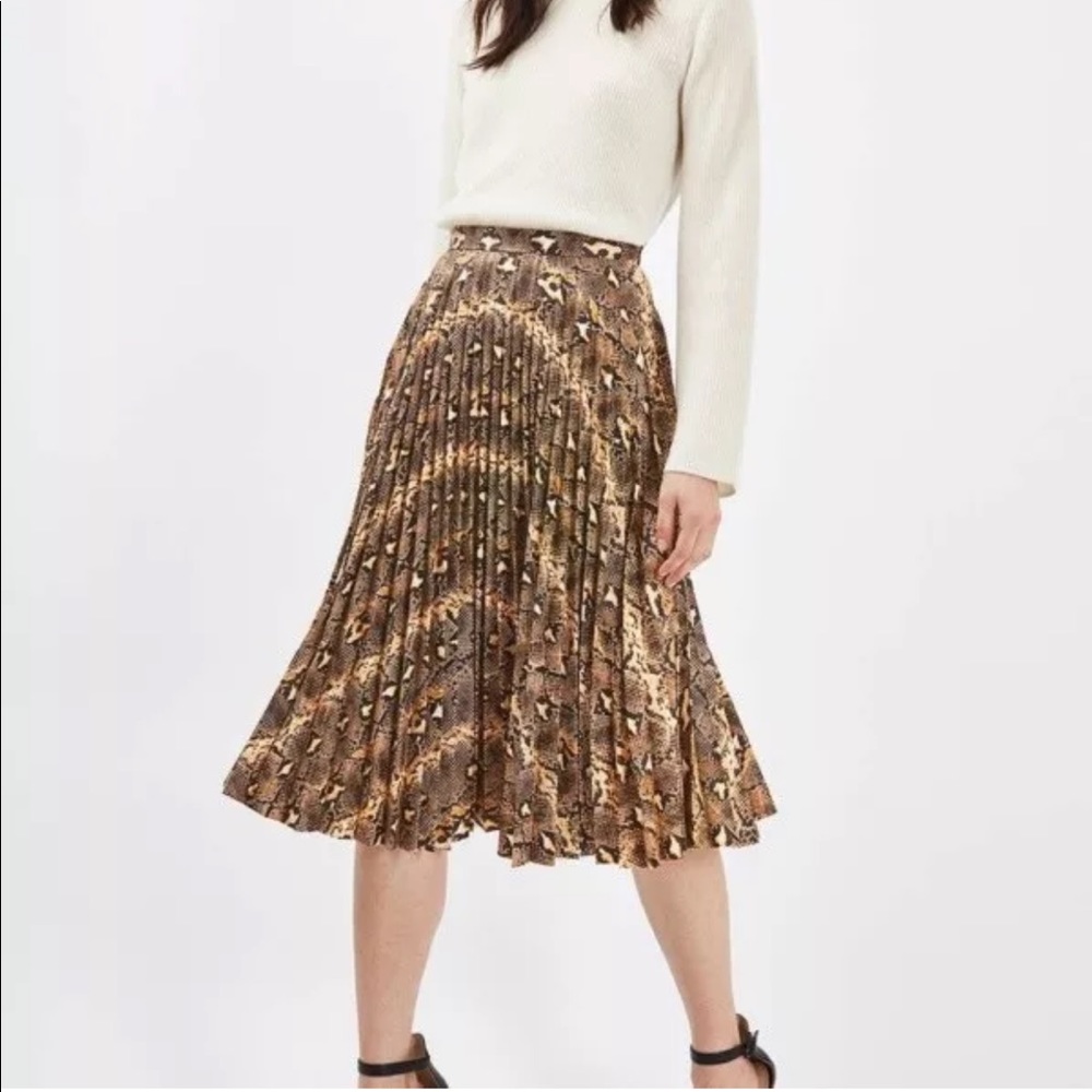 NWT Topshop snakeskin skirt
